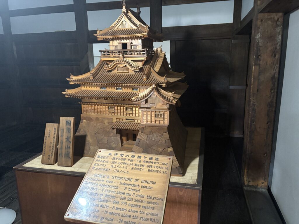 国宝犬山城の内部　城の模型